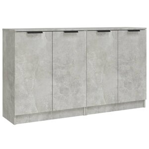 vidaXL Buffets 2 Pièces Gris béton 60x30x70 cm Bois d'ingénierie