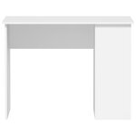 Bureau table poste de travail meuble d'ordinateur informatique étude 100 x 55 x 75 cm bois d'ingénierie blanc 02_0023501