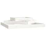 vidaXL Jardinière Blanc 112x112x27 cm Bois massif de pin