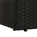 vidaXL Lit de jardin Noir 195x60 cm Résine tressée