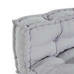Coussin de canapé palette vidaXL avec dossier en tissu gris