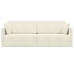 vidaXL Sofa lit au sol 2-en-1 Crème 213x144x60 cm Velours