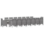 vidaXL Ensemble de salle à manger pour jardin 17 Pièces Gris clair