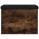 vidaXL Banc de rangement chêne fumé 62x42x45 cm bois d'ingénierie