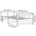 vidaXL Lit de jour sans matelas naturel 80x200 cm bois pin massif