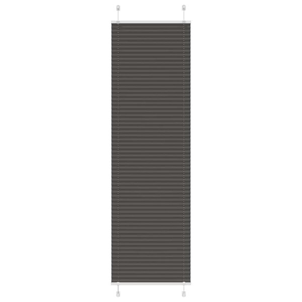 vidaXL Store plissé noir 55x200 cm largeur du tissu 54 4 cm polyester