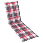 vidaXL Chaise de terrasse avec repose-pied et coussin Acacia solide