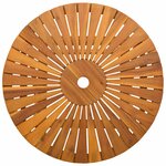 vidaXL Table de jardin pliante Naturel Ø70 x 75 cm
