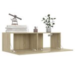 vidaXL Meubles TV 4 Pièces Chêne sonoma 100x30x30 cm Bois d'ingénierie
