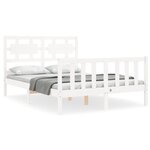 vidaXL Cadre de lit sans matelas blanc 120x200 cm bois de pin massif