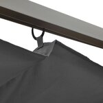 vidaXL Pergola avec toit rétractable anthracite 3x3 m acier 180 g/m²