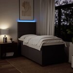 vidaXL Sommier à lattes de lit avec matelas Marron foncé 90x200 cm