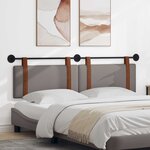 vidaXL Tête de lit suspendue Taupe PU antique