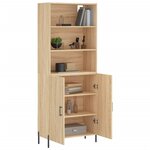 vidaXL Buffet haut Chêne sonoma 69 5x34x180 cm Bois d'ingénierie