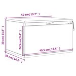vidaXL Tables de chevet murales avec lumières LED 2 Pièces chêne marron