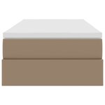 vidaXL Lit avec rangement et matelas Cappuccino 90 x 200 cm