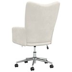 vidaXL Chaise de relaxation Blanc crème Velours