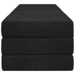 vidaXL Canapé-lit pliable 180 x 67 x 45 cm Noir