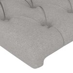vidaXL Tête de lit à LED Gris clair 203x16x118/128 cm Tissu