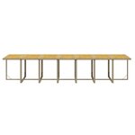 vidaXL Ensemble à dîner de jardin coussins 19 Pièces Beige Résine tressée