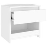 vidaXL Tables de chevet 2 Pièces Blanc 40x30x39 cm Aggloméré