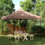 vidaXL Tente de réception pliable escamotable marron 292x292x315 cm