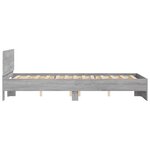 vidaXL Cadre de lit avec tête de lit et LED sonoma gris 120x190 cm