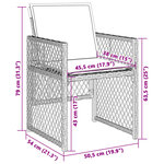vidaXL Chaises de jardin avec coussins lot de 4 marron résine tressée