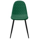 vidaXL Chaises à manger lot de 4 Vert foncé Velours