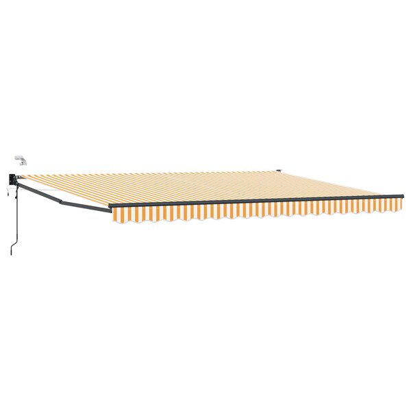 vidaXL Auvent rétractable électrique Jaune et blanc 4 x 2 m