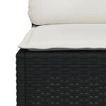 vidaXL Salon de jardin 5 Pièces avec coussins noir résine tressée