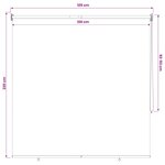 vidaXL Store roulant extérieur protection UV Noir 100 x 230 cm (L x H)