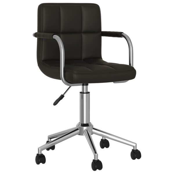 vidaXL Chaise de bureau pivotante Noir Similicuir
