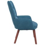 Fauteuil Relaxant Velours Bleu