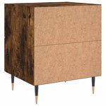 vidaXL Table de chevet chêne fumé 40x35x47 5 cm bois d’ingénierie