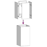 vidaXL Jardinière 40x40x80 cm acier galvanisé