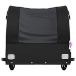 vidaXL Remorque de vélo noir 30 kg fer