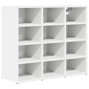 vidaXL Cabinet à chaussures Blanc 77 5 x 30 x 67 cm Bois d'ingénierie