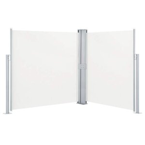 vidaXL Auvent latéral rétractable Crème 140 x 600 cm