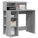 vidaXL Bureau Gris Sonoma 90 x 48 x 101 5 cm Bois d'ingénierie