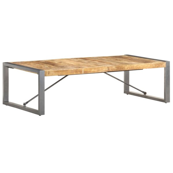 vidaXL Table basse 140x70x40 cm Bois de manguier brut