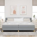 Lit Box Spring vidaXL avec Matelas Gris clair 200x200 cm en Tissu
