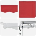 vidaXL Auvent Rétractable Rouge 400 × 300 cm tissu