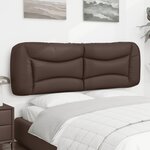 vidaXL Coussin de tête de lit marron 160 cm similicuir