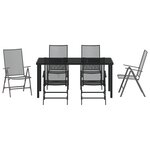 vidaXL Ensemble de salle à manger de jardin 7 pièces en anthracite