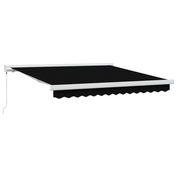 vidaXL Auvent Rétractable Noir 300 x 250 cm Tissu et Métal