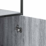 vidaXL Buffet haut sonoma gris 35 5x35x139 cm bois d'ingénierie métal