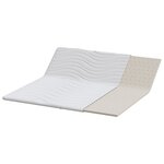 vidaXL Coussins de Matelas Blanc 200 x 200 cm Polyester sans colle