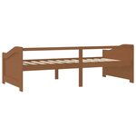 vidaXL Lit de repos 3 places sans matelas Marron miel 90x200 cm