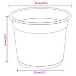 vidaXL Pot à fleurs 200 Pièces Noir Ø 15 x 12 5 cm Plastique